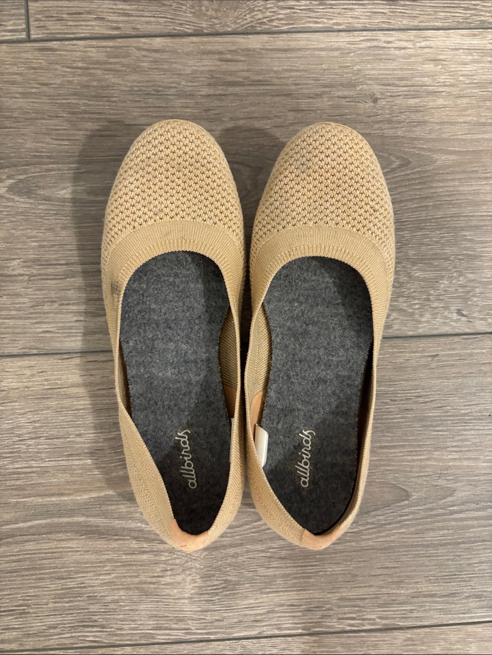 allbirds Women's Tan Knit Ballet Flats - Tree Breezer